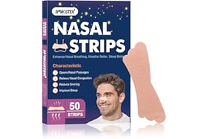 50Pcs Nasal Strips for Snoring, Extra Strength Nose Strips Breathing, Nose Tape for Sports and Sleep, Anti Snoring Strips Hel