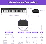 Yamaha P-145BT Digital Piano 88 Weighted Keys Bluetooth Lightweight Black view 2
