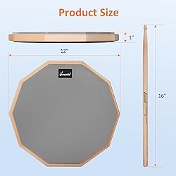 Sovvid 12 Inches Drum Pad and 5A Drum