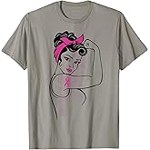 Fight Like a Hero Breast Cancer Awareness Hope Pink Ribbon T-Shirt