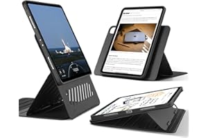 ESR for iPad Pro 12.9 Case (6th/5th Generation, 2022/2021), Removable Magnetic Cover, Adjustable Portrait/Landscape Stand with Raised Display View, 9 Standing Angles, Shift Series, Black