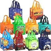 PARSUP 20PCS Halloween Trick or Treat Bags, Non-Woven Large Gift Tote Bags with Handles for Gifts Wrapping, Party Supplies, 7.9 * 7.9 * 3.15inch