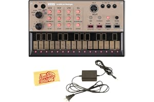 Korg Volca Keys Analogue Loop Synth Bundle with Power Supply and Austin Bazaar Polishing Cloth