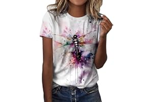 OutTop Sunflower Graphic Tee T Shirt for Women Short Sleeve Tunic Tops Summer Crewneck Casual Shirts Tee Top