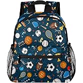 OSAM SPACE Sports Ball Backpack for Boy Basketball Football Small Backpack 12 Inche for Kids,Toddler Backpack with Chest Strap