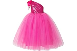 ekidsbridal One-Shoulder Sequin Tutu Flower Girl Dress Corset Dress Wedding Pageant Dresses Ball Gown Tutu Dresses
