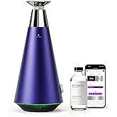Waterless Scent Diffuser Starter Kit - 1500 Sq Ft Coverage, Alloy Atomization System,Mood Light,Smart Rechargeable Hotel Scent Diffuser, Including 120ml Essential Oil, for Home,Large Room,Spa,Blurple