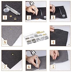 Selizo 480 Sets 4 Colors 3 Sizes Leather Rivets