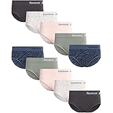 Reebok Hipster Panties for Women - 10 Pack Stretch Performance Seamless Underwear with Relaxed Tagless Waist (Sizes: S-XL)