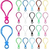 22 PCS Plastic Keychain Clips for Crafts, Multicolor Lobster Claw Clasps Backpack Rings Keychain, Lanyard Clips Hooks and Clasps for Crafts Jewelry Making Key Chains DIY Handmade