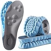 2 Pair 4D Cloud Technology Insole Super Soft Comfort Insoles, U-Shape Memory Foam Insoles, 4D Cloud Insole for Women Men Shock-Absorbing Foot Support Insoles (Blue) (Blue, Men 11.5-12.5/Women 13-14)
