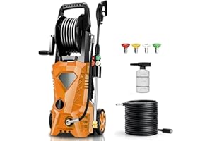 Imdot 4500PSI Electric Pressure Washer 2024 Newest 2.8GPM High Power Washer with 4 Pressure Nozzle and Soap Bottle for Home, Car Washing, Fence Cleaning, Patio (Orange)