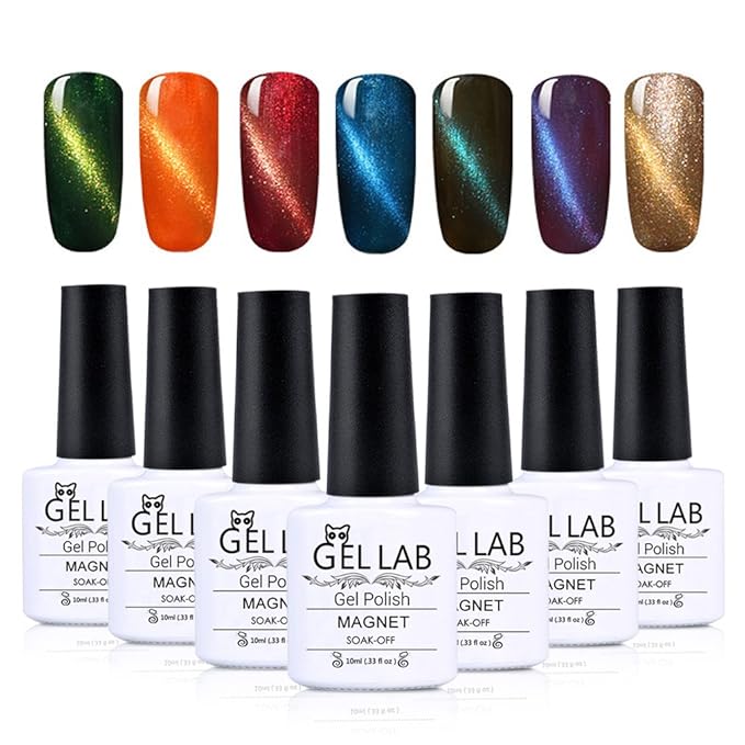 Gel Nail Polish Kit GEL LAB 7pcs Soak off UV LED