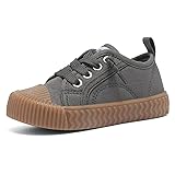 Toddler Shoes Boys Girls Slip On Canvas Sneakers Grey