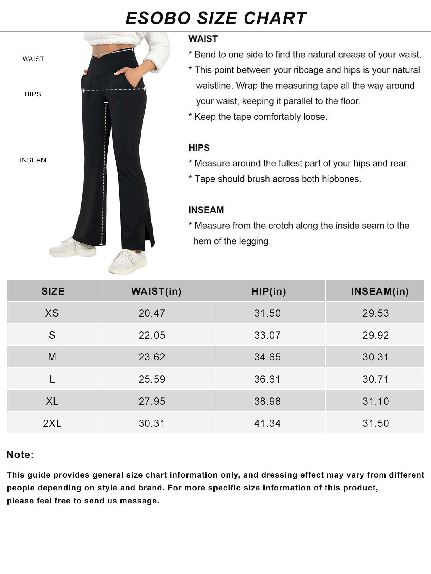 Women's Bootcut Yoga Pants Work Pants Crossover Split Hem Full Length Flare Leggings with Pocket