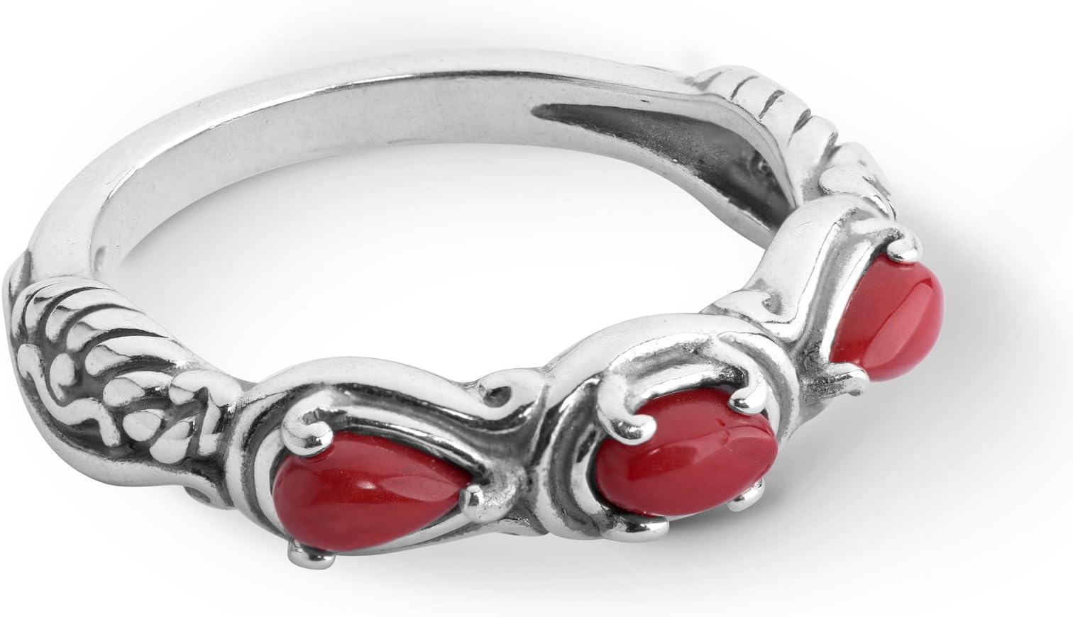 Sterling Silver Gemstone 3 Stone Ring - Choice of Gemstones