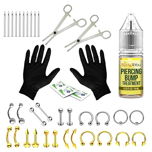 BodyJ4You 37PC Body Piercing Kit Piercing Bump Aftercare Treatment