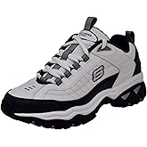 Skechers Men's Energy Afterburn Lace-Up White/Navy Blue Sneaker 13