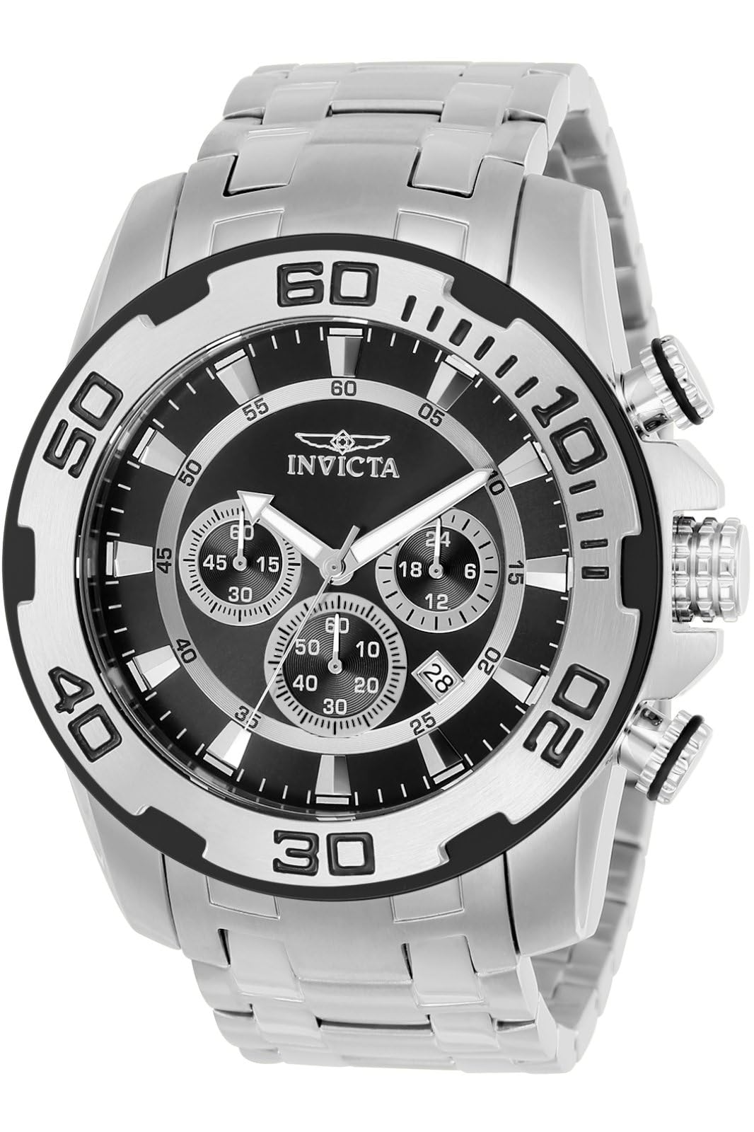 Invicta 22318 Pro Diver Reloj analógico de cuarzo plateado para hombre