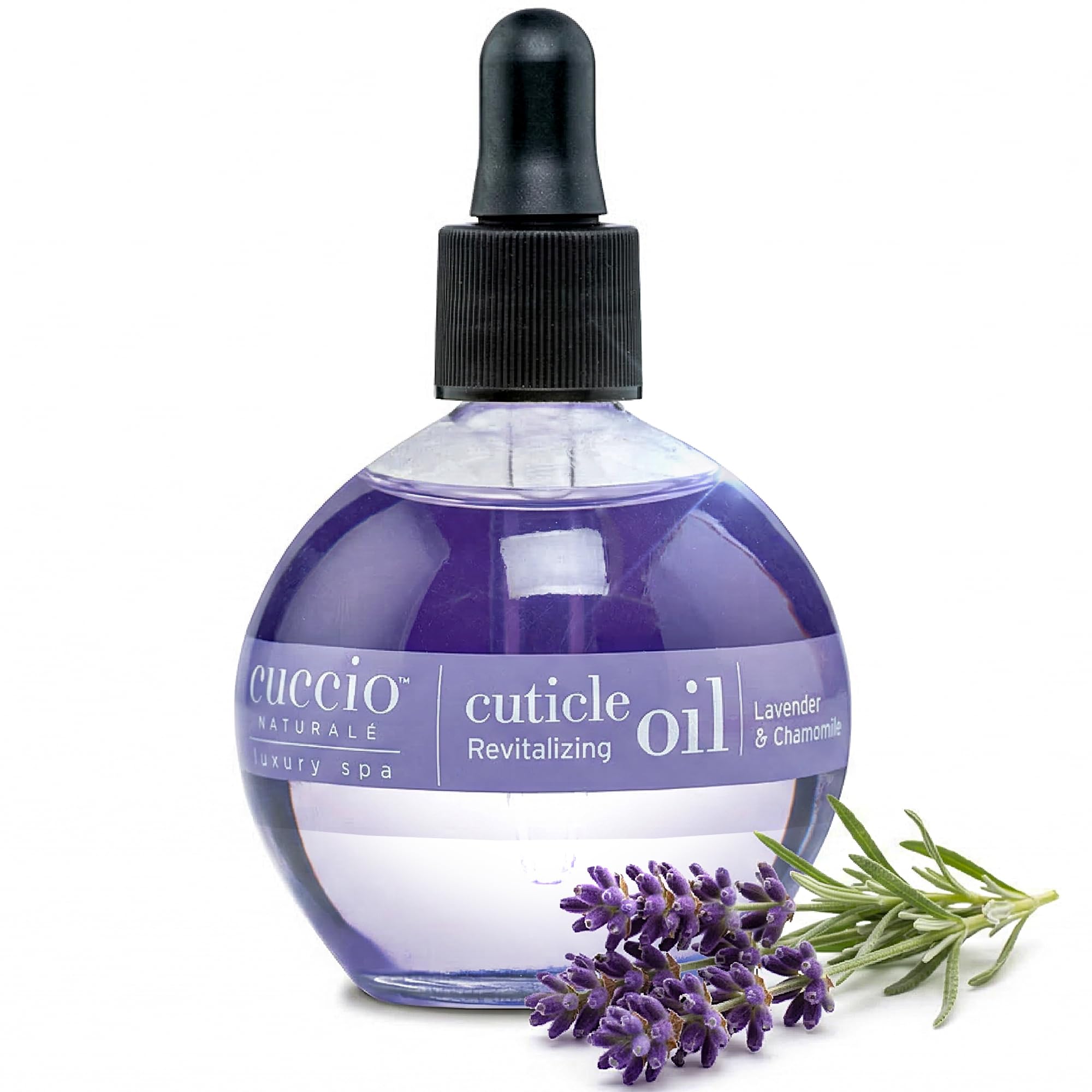 Cuccio Naturale Cuticle Oil Lavender Chamomile, 68ml, Moisturizing Nail & Cuticle Oil with Almond, Jojoba & Vitamin E for Nail Repair, Growth & Strength
