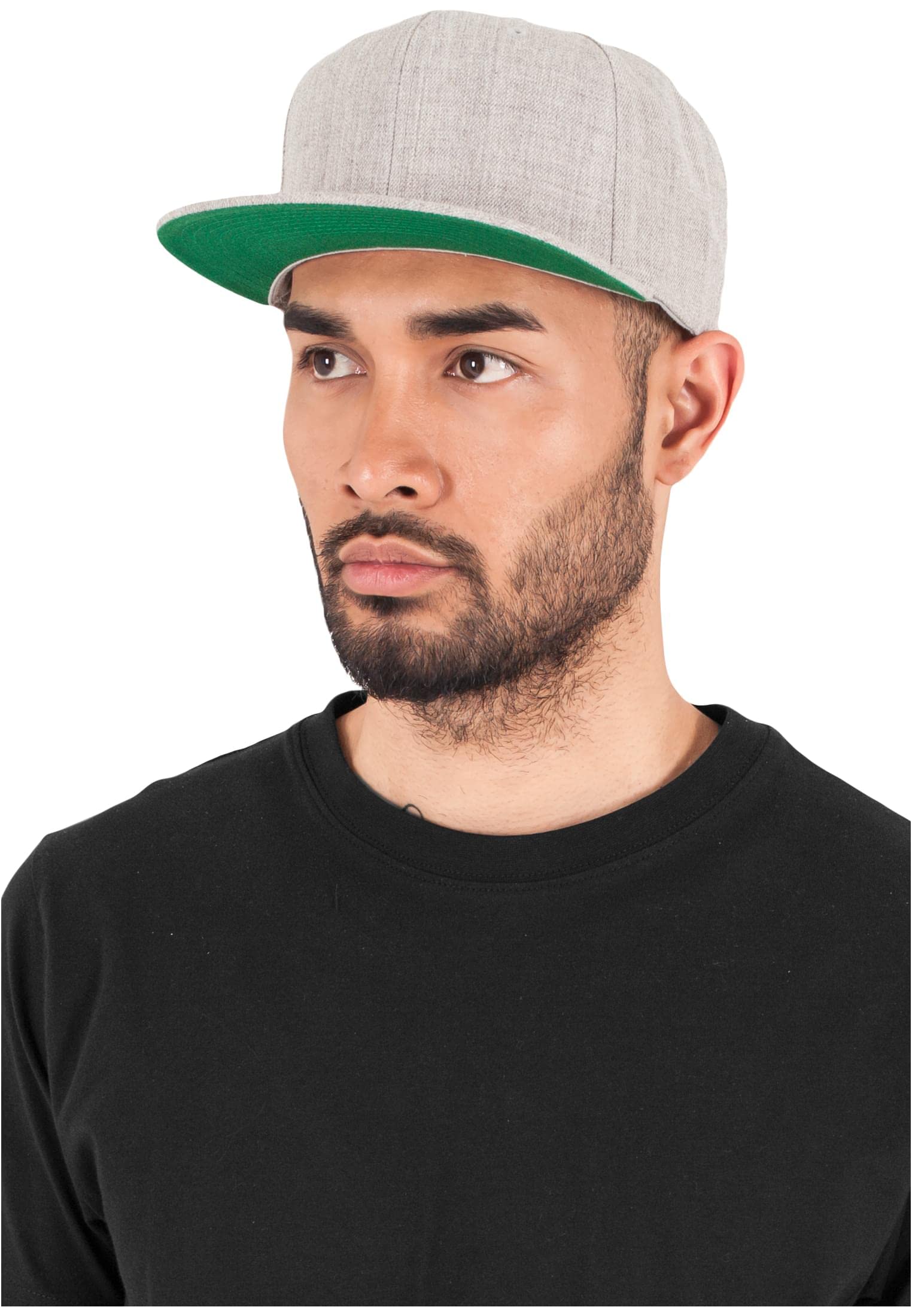 Flexfit Classic Snapback Cap, Mütze Unisex Kappe für Damen und Herren, One Size, Farbe heather