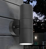 Long Life Lamp Company Black Stainless Steel Up Down Outdoor Wall Light IP65 view 5