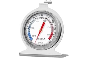 Oven Thermometer 50-300°C/100-600°F, Oven Grill Fry Chef Smoker Thermometer Instant Read Stainless Steel Thermometer Kitchen 