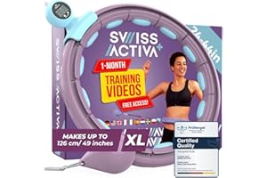 Swiss Activa+ Infinity Hoop Smart Weighted Hula Hoop - Smart Hula Hoop Fit- Exercise Hoola Hoop Exercise Equipment- Adult Hul