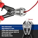 WORKPRO 8 Inch Mini Bolt Cutter Cr-V Steel Heavy Duty Wire Cutter 2.3mm view 2