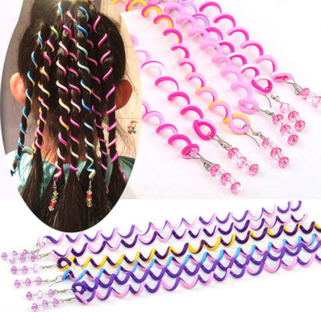 Nice Dia - Pack of 6 PS Girls Child Children Kids Create Your Own Hair Fashion Miss Twists - Latest Creative Present Gift Fun Hair Accessory Idea Age 6