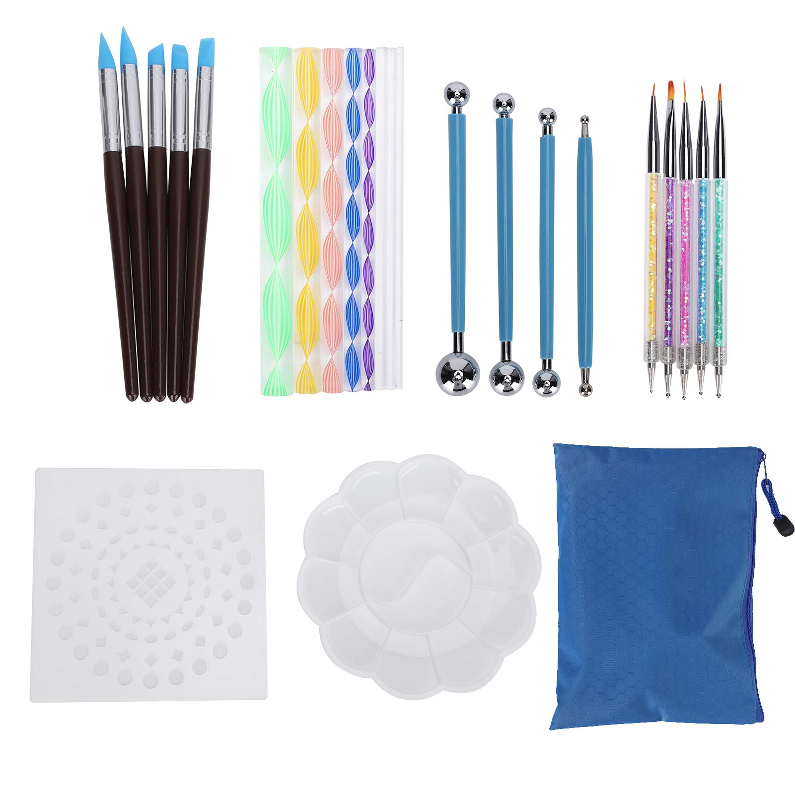 HEEPDD Mandala DIY Dotting Set, Zippered Mandala Painting Set, Mandala DIY Dotting Set Creativity DIY Gift for Newbies Ideal Starter Kit Friends