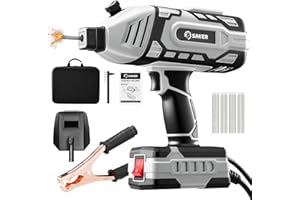 Saker Portable Electric Welding Machine,110V Portable Welder Handheld with IGBT Inverter 5 Variable Current Adjustment, ARC Welder Gun, Fits for 3/32" Wire Rods (Grey)