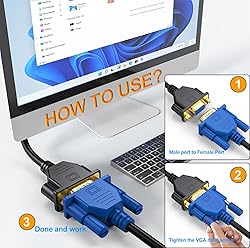 UV-CABLE VGA Extension Cable, VGA Cable Male to