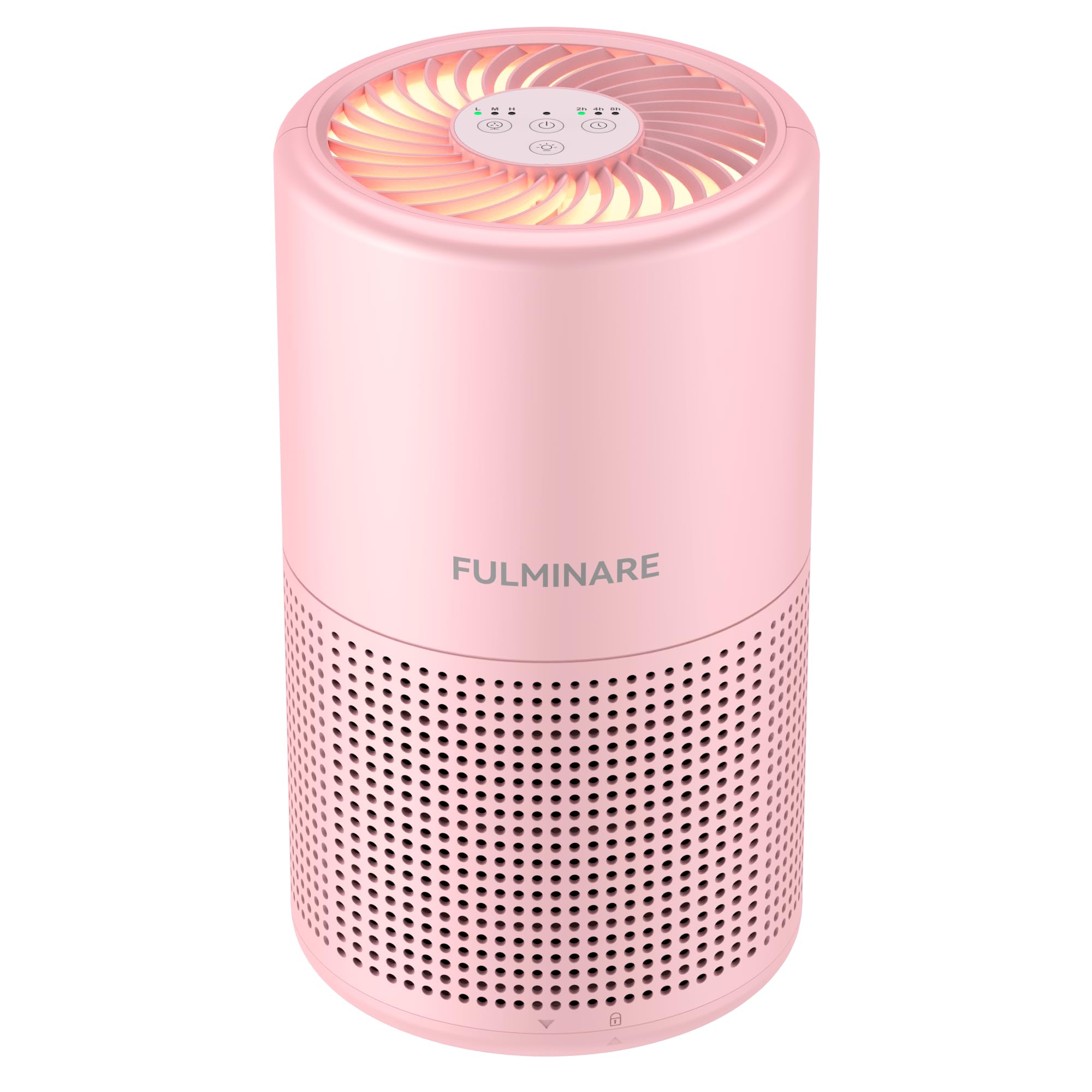 Photo 1 of FULMINARE Air Purifiers for Bedroom H13 True HEPA Air Filter, Quiet Air Cleaner With Night Light, Portable Small Air Purifier for Home, Office, Living Room (Pink)