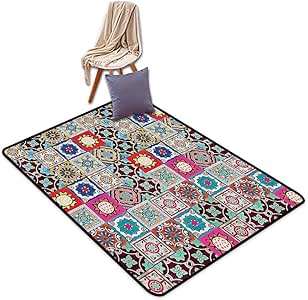 Alfombra Cuadrada Antideslizante con diseño de Mosaico de cerámica