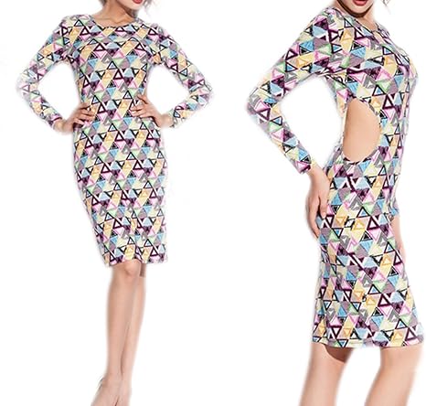 round neck bodycon dress