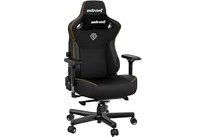 Anda Seat Kaiser 3 XL Gaming Chair for Adults - Ergonomic Black Leather Gaming Chairs with Lumbar Support, Comfortable Office Chair with Neck Support - Heavy Duty Computer Chair Wide Seat Capacity