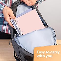 SUNEE Spiral Notebooks, 1-Subject, 5 Pack, College