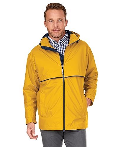 Charles River Apparel mens Wear Rain Jacket, Yellow/Navy, Medium
