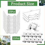COSORO 50 Pcs Greenhouse Glass Clips W and Z Clips Stainless Steel view 3