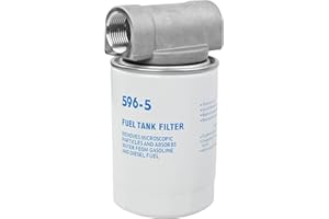 Fuel Tank Filter Kit with 3/4 NPT Top Cap Compatible with Fuel Pumps Transfer Tanks, 10 Micron Diesel Filter