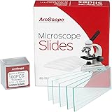 AmScope BS-72P-100S-22 72 Pieces of Pre-Cleaned Blank Microscope Slides and 100 Pieces of 22x22mm Square Coverslips Cover Gla