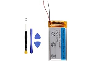 Vvuilsty 616-0531 Battery for iPod Nano 6th Generation A1366 8GB 16GB,Rechargeable 0 Cycle Battery Compatible with iPod Nano 6th Generation A1366 MC525LL/A MC695LL/A with Repair Tool Kits