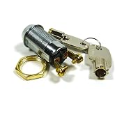 Philmore 5/8" On/Off Key Switch Lock SPST Key Removable On Or Off With 2 Keys and Nut; 30-10078