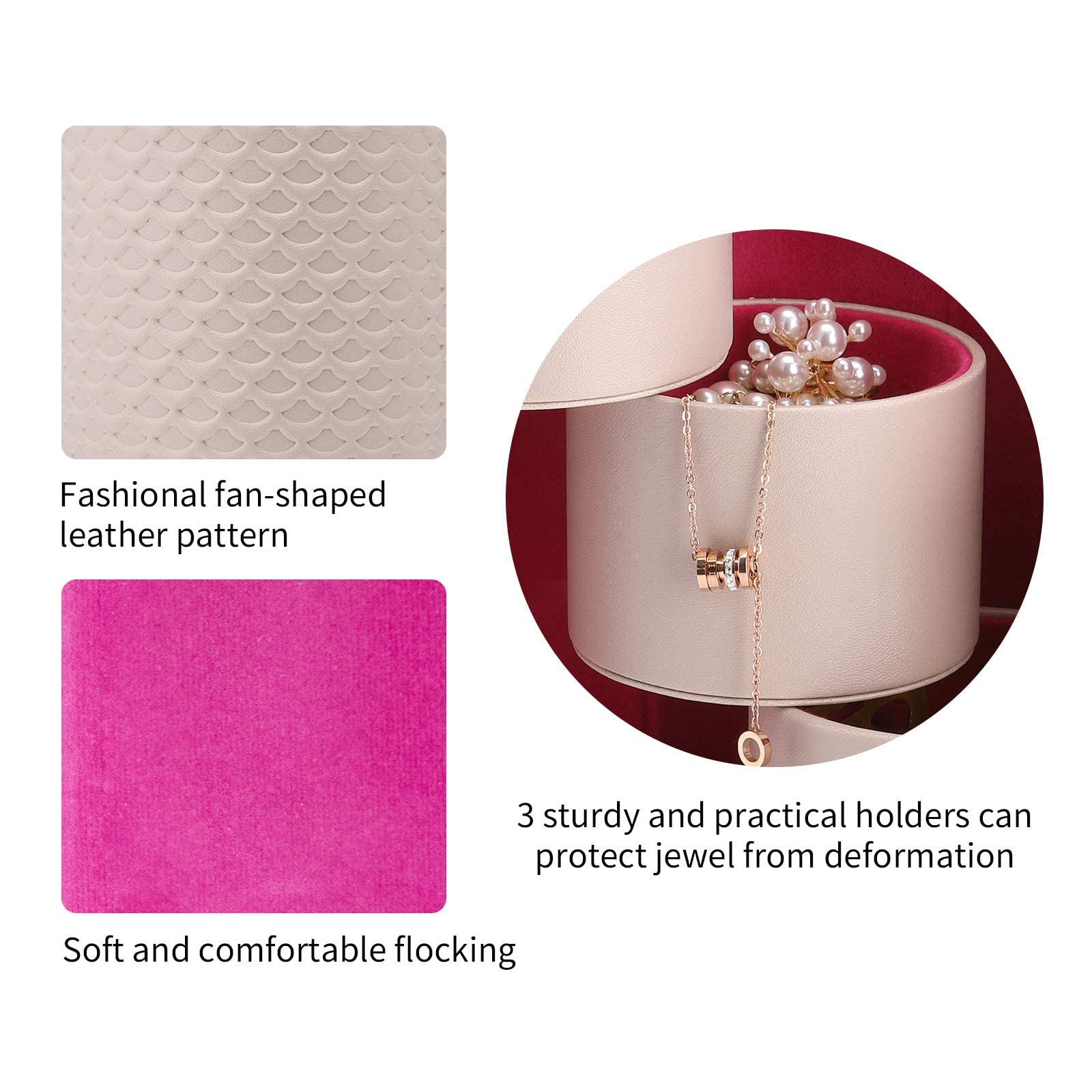 Vlando Vlando Viaggio Small Jewelry Case Box, Travel Essential Accessories for Women, Gifts for Travelers Couples Mom Friends, Bridesmaid