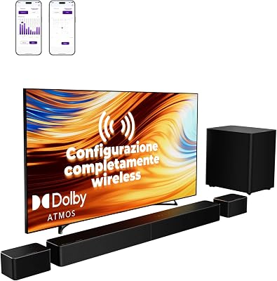 Sistema Surround 7.1 Wireless per TV con Dolby Atmos