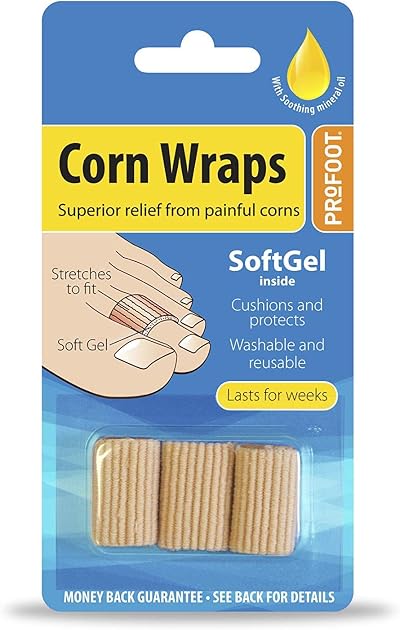 PROFOOT Soft Gel Corn Wraps for Foot Pain Relief & Protection