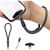 Kaptron Adjustable Phone Wrist Strap - Universal Cell Phone Lanyard Wrist Strap with Lanyard Patches