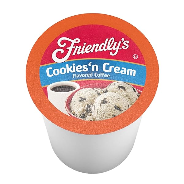 FRIENDLY’S COFFEE PODS, ASSORTED FLAVORED ICE CREAM VARIETY PACK, COMPATIBLE WITH KEURIG K CUP BREWERS, 40 COUNT