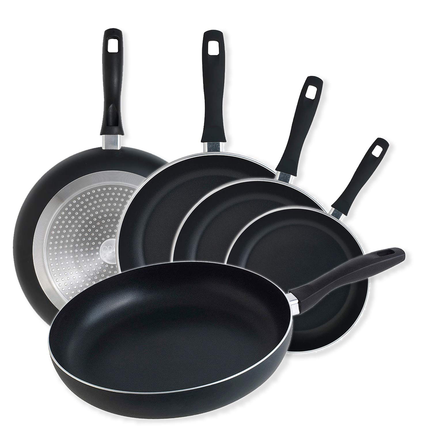 ORYX 5023200 Frying Pan Aluminium Non-stick Basic 16 cm/3 mm, Black, 24 x 17 x 5 cm